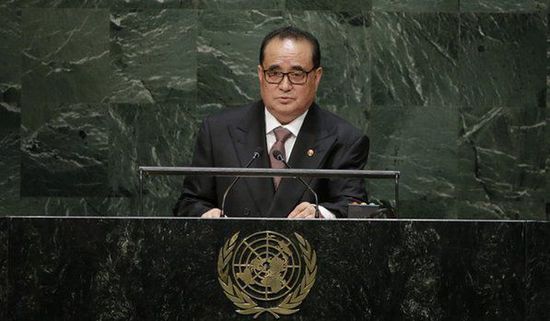 9月27日，朝鮮外相李洙墉在聯(lián)大發(fā)表講話。