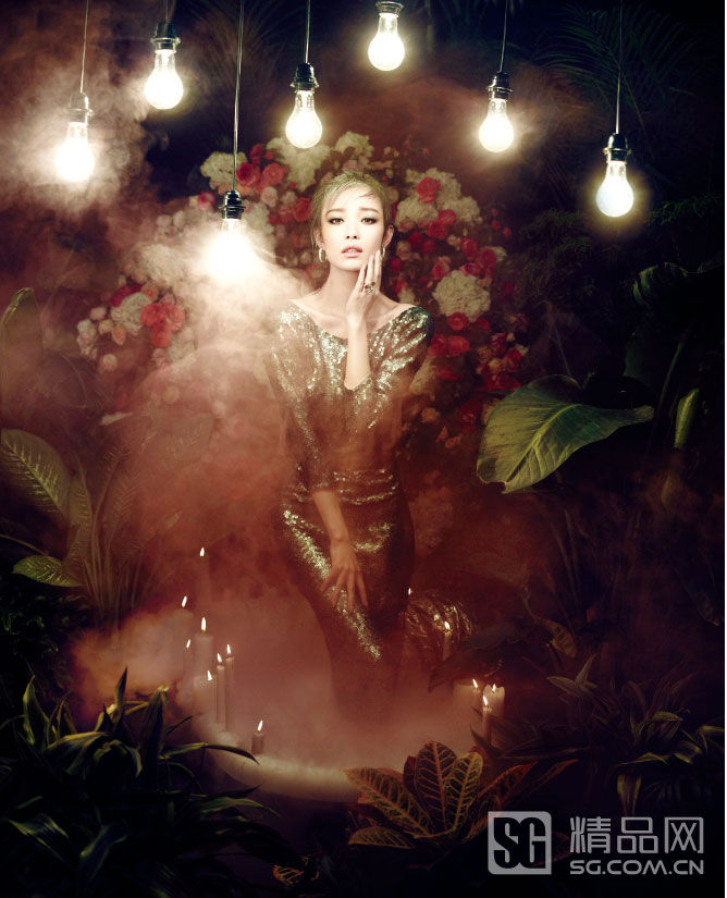 倪妮置身花叢妖嬈嫵媚 倪妮置身花叢妖嬈嫵媚